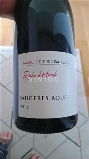 Vine Rouge sec Roche d'Hérode Famille Pierre Gaillard 2018 Frankrig Languedoc Faugères AOC