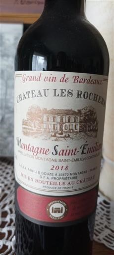 Bordoja Montagne-saint-émilion Château Les Rochers 2018