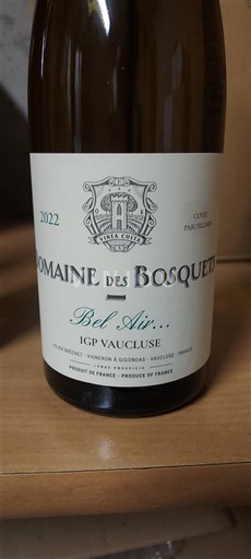 Provence, pjesa e poshtme e luginës së Rhônës, Korsikë Vaucluse Domaine Bosquets Bel Air 2022