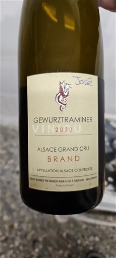 Alsace Gewurztraminer Grand Cru Grand cru Brand 2020