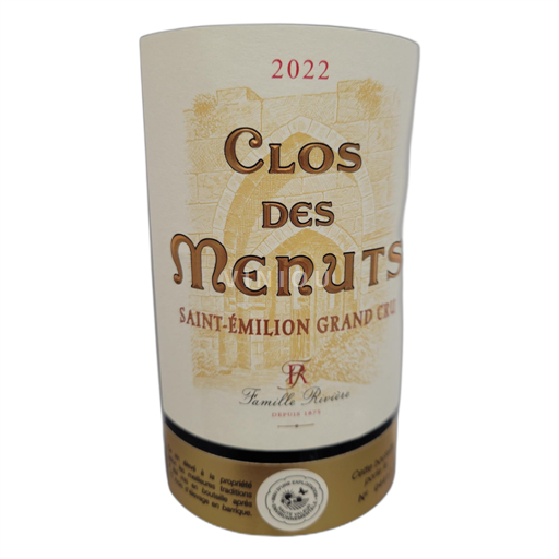 Burdeos Saint-Émilion Gran Cru Clos des Menuts 2022