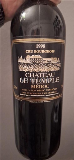 Bordoja Médoc Château Le Temple 1998