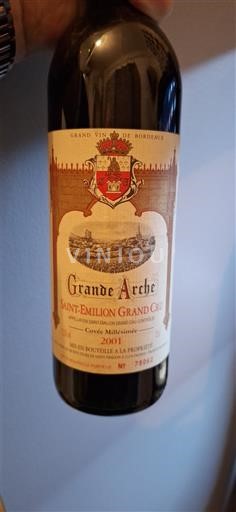 Вина Rouge sec Cuvée Millésime Grande Arche 2001 Francuska Bordo Сент-Емилион Гранд Кру AOC