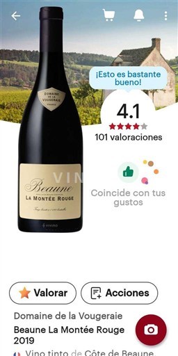 Borgoña Beaune Domaine La Vougeraie La Montée Rouge 2019