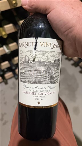 AVA kaliforniane Spring Mountain District Barnett Vineyards 2016