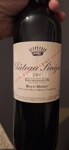 Bordeaux Haut-Médoc Château Sénéjac 2007