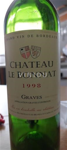 Vinos Rouge sec Château Le Bonnat 1998 Francia Burdeos Graves AOC