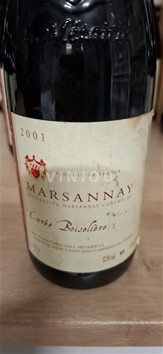 Burgundi Marsannay Méline Boiselière 2001