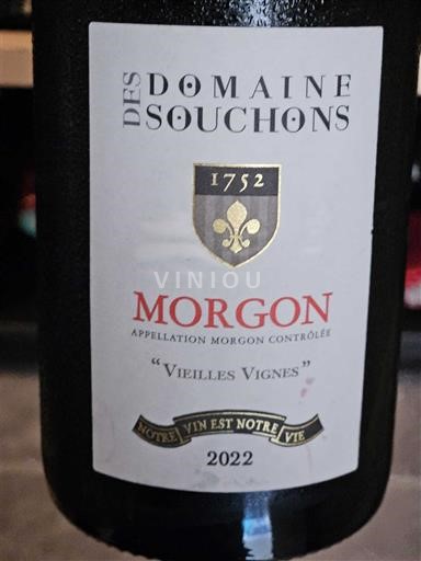 Beaujolais Morgon Domaine Souchons Vieilles Vignes 2022