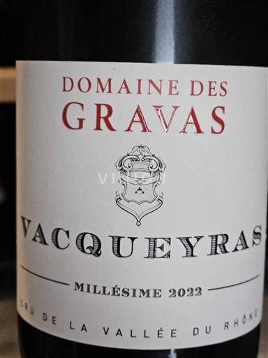 Vinuri Rouge sec Domaine Gravas 2022 Franța Valea Ronului Vacqueyras AOC