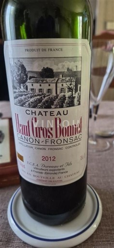 Bordo Канон-Фронсак Château Haut Cros Bonnet 2012