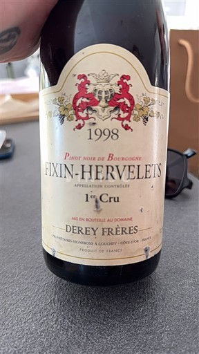 Burgundi Fixin Premier Cru Derey Frères Fixin-Hervelets 1998