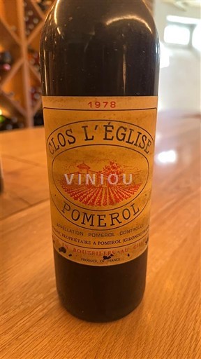 Bordeaux Pomerol Clos L'Eglise 1978