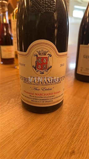 Wijnen Rouge sec Aux Chézeaux Domaine Marchand Frères 2013 Frankrijk Bourgondië Gevrey-Chambertin AOC