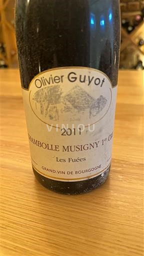 Viner Rouge sec Les Fuées Olivier Guyot 2011 Frankrike Bourgogne Chambolle-Musigny AOC Premier Cru