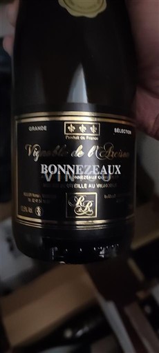 Lugina e Luarës Bonnezeaux Vignobles de l'Anjou Grande Sélection 2015