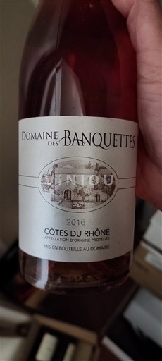 Viner Rosé sec Domaine Banquettes 2016 Frankrike Rhônedalen Côtes-du-rhône AOC