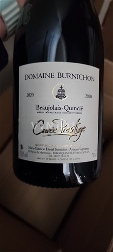 Beaujolais E paspecifikuar Domaine Burnichon Prestige 2020