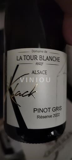 Алзас Аласас Domaine La Tour Blanche Klack 2022