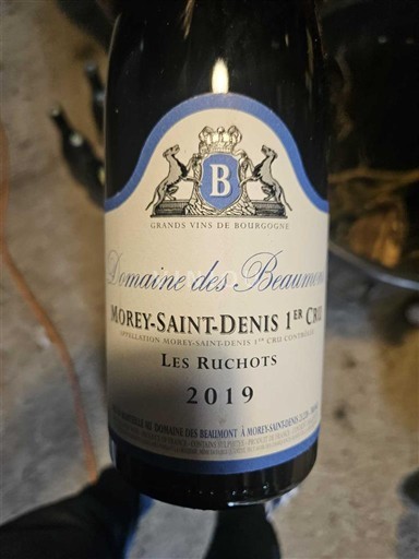 Burgundi Morey-saint-denis Premier Cru Domaine Beaumont Les Ruchots 2019