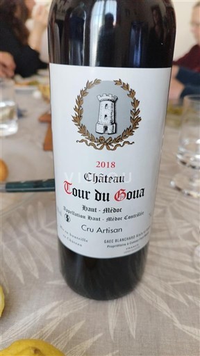 Vine Rouge sec Château Tour du Goua 2018 Frankrig Bordeaux Haut-Médoc AOC