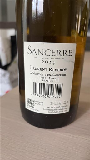 Loiredalen Sancerre Laurent Reverdy Beau Chêne 2024