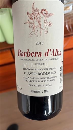 Vinos Rouge sec Flavio Roddolo 2013 Italia Piamonte Barbera d'Alba DOC