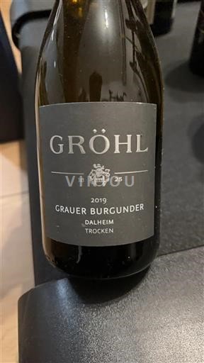 Rajna-Hesen Rajnska oblasti Weingut Gröhl Grauer Burgunder Dalheim Trocken 2019