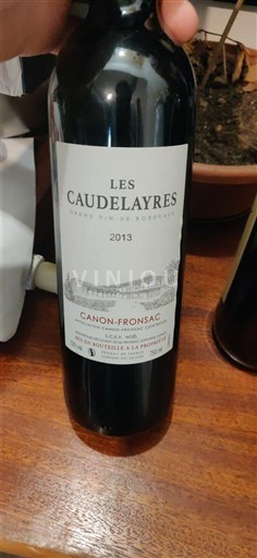 Bordo Канон-Фронсак Les Caudelayres 2013