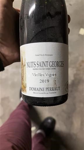 Viner Rouge sec Vieilles Vignes Domaine Perraut 2019 Frankrike Bourgogne Nuits-Saint-Georges AOC
