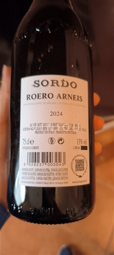 Piemonte Roero Arneis Sordo 2024