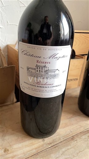 Вина Rouge sec Réserve Château Mozetier 2021 Francuska Bordo AOC