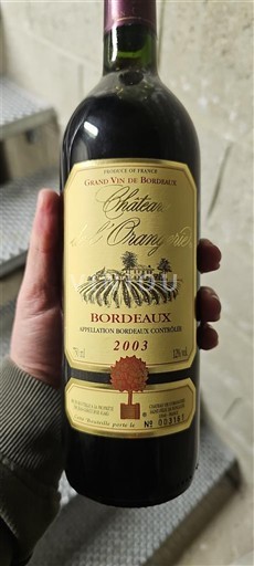 Вина Rouge sec Château L'Orangerie 2003 Francuska Bordo AOC
