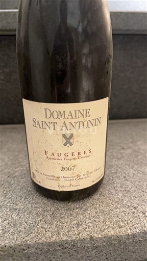 Wines Rouge sec Domaine Saint Antonin 2007 France Languedoc Faugères AOC