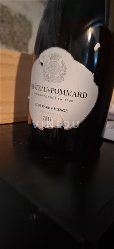 Burgundi Pommard Château Pommard Clos Marey-Monge Monopole 2011