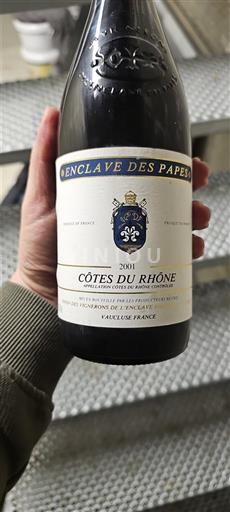 Вина Rouge sec Enclave des Papes 2001 Francuska Рона долина Кот дю Рон AOC