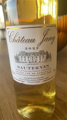 Bordoja Sauternes Château Jamy 2022