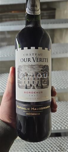 Viner Rouge sec Nathalie Haussmann Préférences Château Vour Vérité 2017 Frankrike Bordeaux AOC