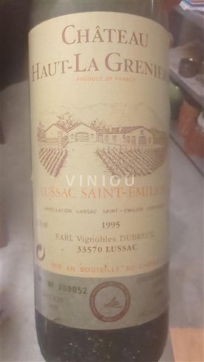 Bordoja Lussac-Saint-Émilion Château Haut-La Grenière 1995