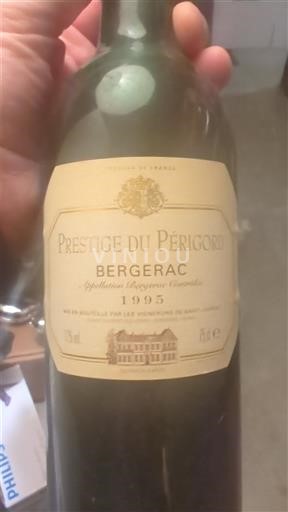Viinit Rouge sec Prestige du Périgord 1995 Ranska Lounais-Ranska Bergerac AOC