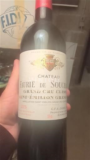 Bordeaux Saint-Émilion Grand Cru Grand Cru Château Faurie de Souchard 2003