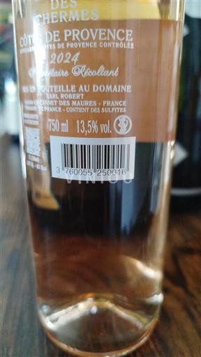 Vinhos Rosé sec Domaine Thermes 2024 França Provence Côtes-de-Provence AOC