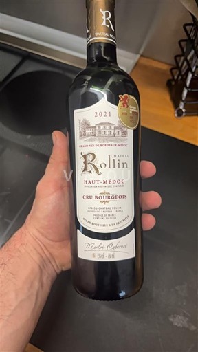 Vinos Rouge sec Château Rollin 2021 Francia Burdeos Haut-Médoc AOC