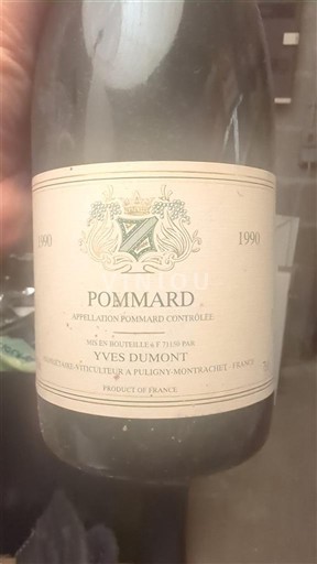 Viner Rouge sec Yves Dumont 1990 Frankrike Burgund Pommard AOC