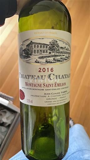 Bordoja Montagne-saint-émilion Château Chataignier 2016
