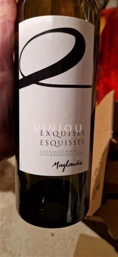 Viner Blanc sec Exquises Esquisses Maylandie 2023 Frankrike Languedoc Corbières AOC