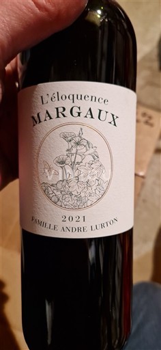 Vinos Rouge sec L'éloquence Famille André Lurton 2021 Francia Burdeos Margaux AOC