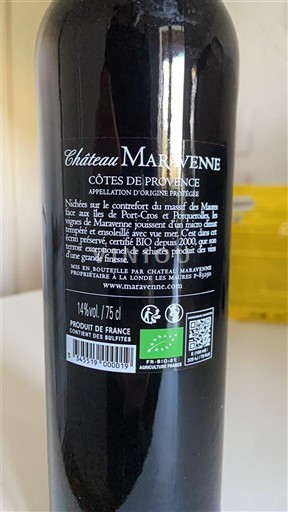 Provence Côtes-de-Provence Château Maravenne Grande Réserve Ikke-årgang