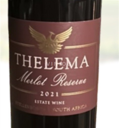 Primorski region Стелленбош Thelema Merlot Reserve 2021