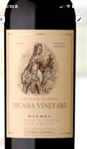 Mendoza E paspecifikuar Catena Zapata Nicasia Vineyard 2020